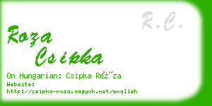roza csipka business card